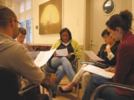 Courtesy of Auburn Theological Seminary Searching for common ground: A session of the Protestant-Jewish Seminarians Dialogue at Auburn Theological Seminary. (Courtesy of Auburn Theological Seminary)